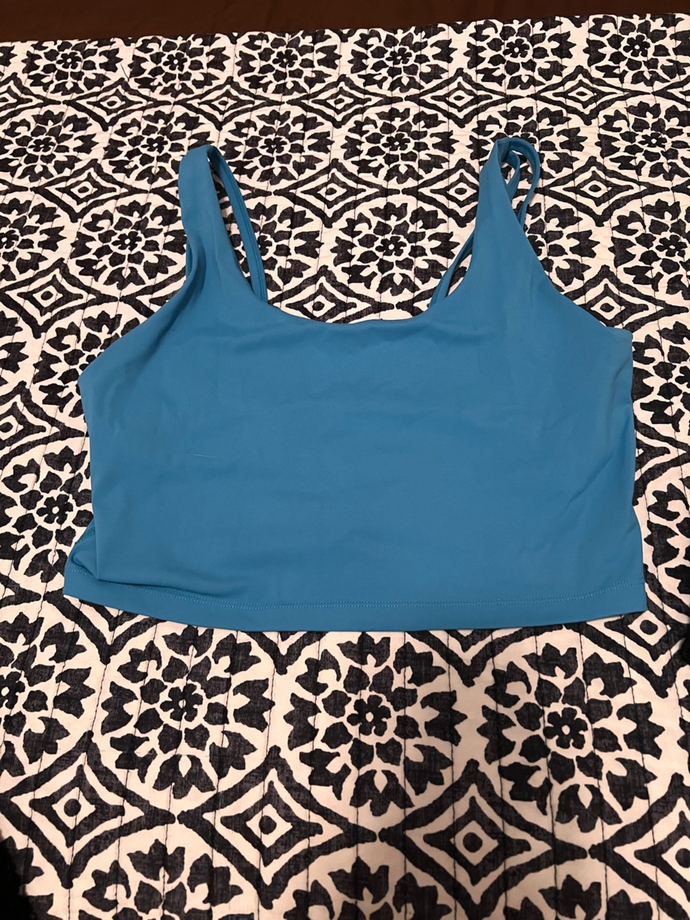 Blue Sports Bra Comfortable Supportive Women's Crop Top